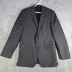 Bar III Slim Fit Wool Blend Blazer‎ Modern Two Button Gray 40L